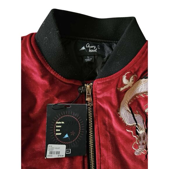 NWT VTG Clivery Houst Red Polyester Jacket Size Large - Picture 5 of 7